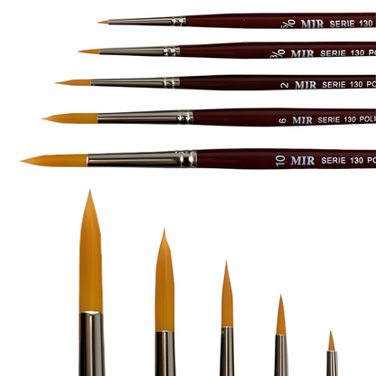 Pincel Redondo Toray Sintético (Números 5/0–10)