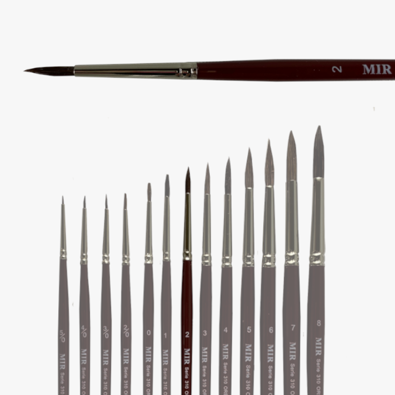 Pincel Redondo Oreja de Buey MIR Ref. 310 - Acuarela (Nº 5/0-8)
