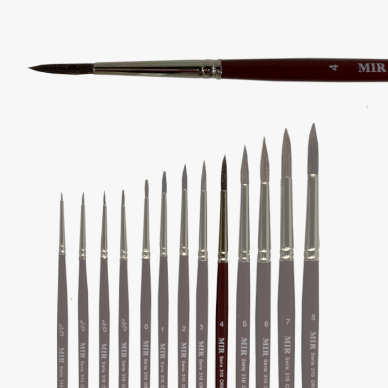 Pincel Redondo Oreja de Buey MIR Ref. 310 - Acuarela (Nº 5/0-8)