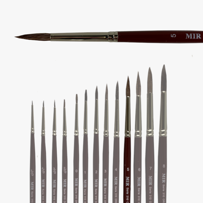 Pincel Redondo Oreja de Buey MIR Ref. 310 - Acuarela (Nº 5/0-8)