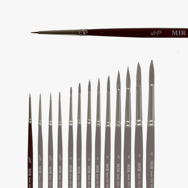 Pincel Redondo Oreja de Buey MIR Ref. 310 - Acuarela (Nº 5/0-8)
