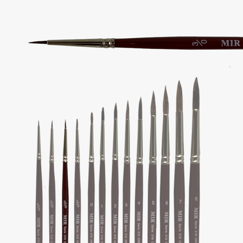 Pincel Redondo Oreja de Buey MIR Ref. 310 - Acuarela (Nº 5/0-8)