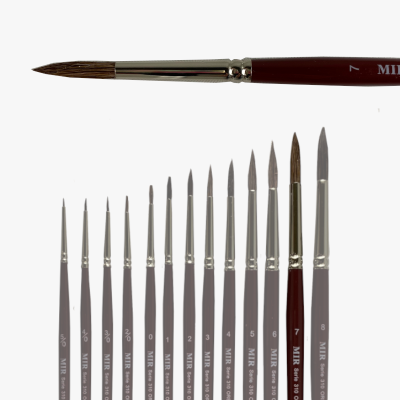 Pincel Redondo Oreja de Buey MIR Ref. 310 - Acuarela (Nº 5/0-8)