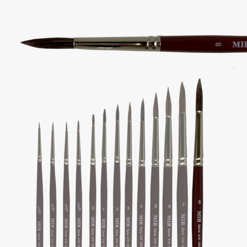 Pincel Redondo Oreja de Buey MIR Ref. 310 - Acuarela (Nº 5/0-8)