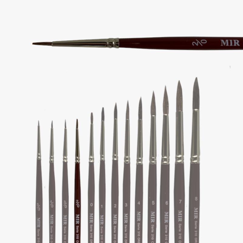 Pincel Redondo Oreja de Buey MIR Ref. 310 - Acuarela (Nº 5/0-8)
